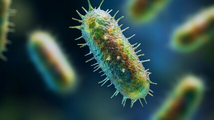 Fototapeta premium Microorganisms bacterial molecule scientific composition background