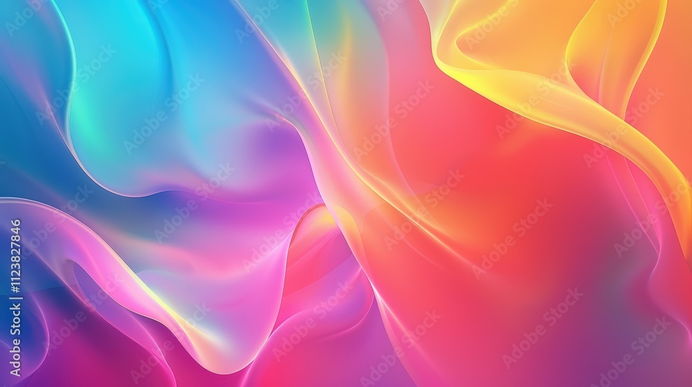 Poster Abstract background with colorful curved shapes and gradients