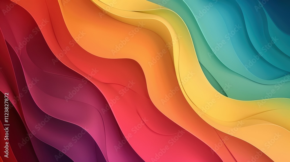 Poster abstract background with colorful curved shapes and gradients