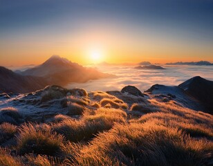 Obraz premium sunrise in the mountains