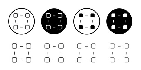 Naklejka premium Draw square icon Thin outline art symbol