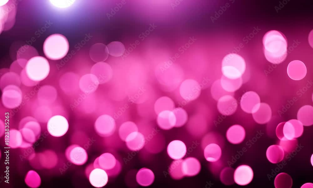 Poster abstract pink bokeh background with varied light circles