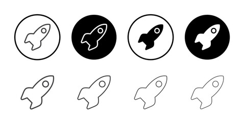 Mission icon Thin outline art symbol