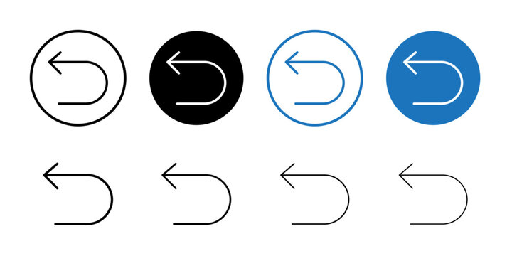 return icon Thin outline art symbol