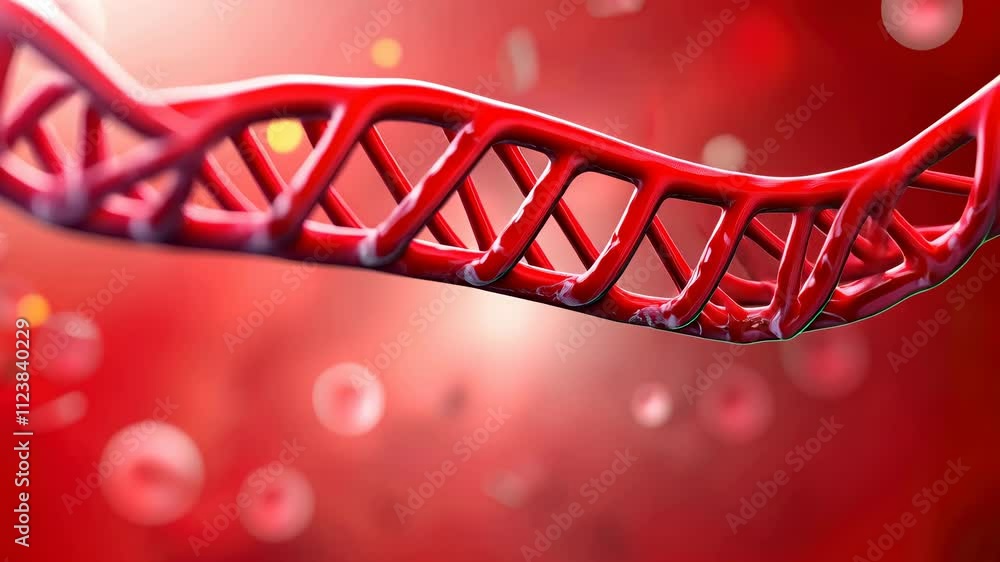 Aufkleber a colorful 3d rendering of a stent positioned in a clogged artery, showcasing the modern approach to