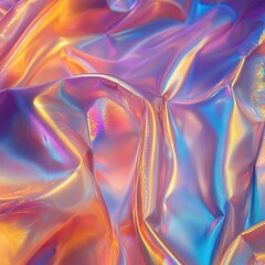 Obraz premium Shimmering textile action abstract design digital art colorful fabric close-up view modern aesthetics for visual appeal