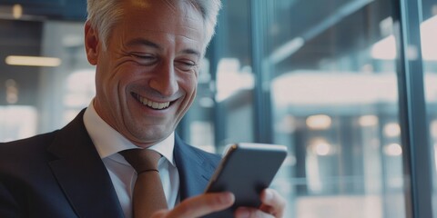 Fototapeta premium Businessman Using Smartphone