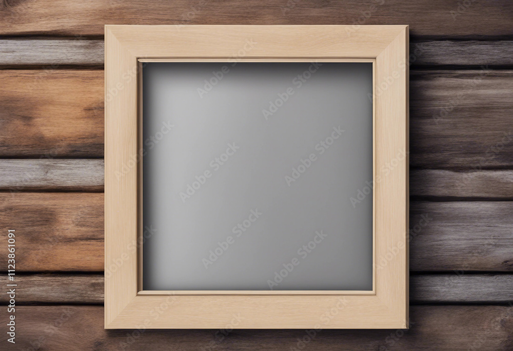 Poster set of various multicolour empty wooden picture frame blank mock-up isolated on transparent backgrou