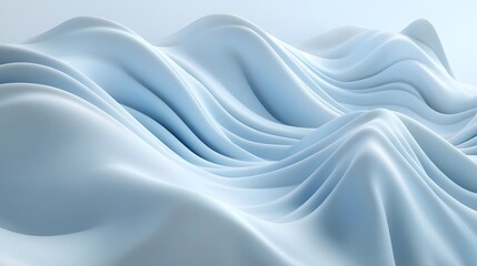 Obraz premium Abstract Blue Waves Smooth Fabric Surface Design