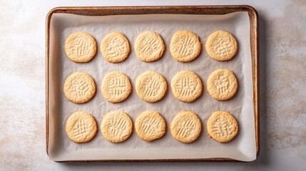 Freshly Baked Cookies on a Tray Ready for Enjoyment and Serving