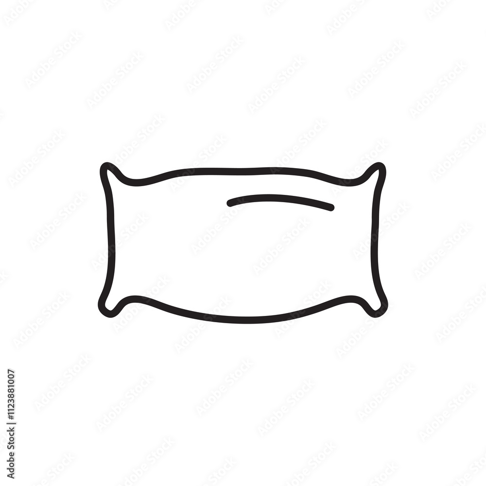 Poster pillow icon vector, vector flat black linear illustration for web and app..eps
