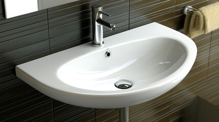 Elegant Slim Bathroom Sink Design