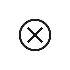 Obraz premium Cancel, delete, remove icon. vector flat black trendy style illustration for web and app..eps