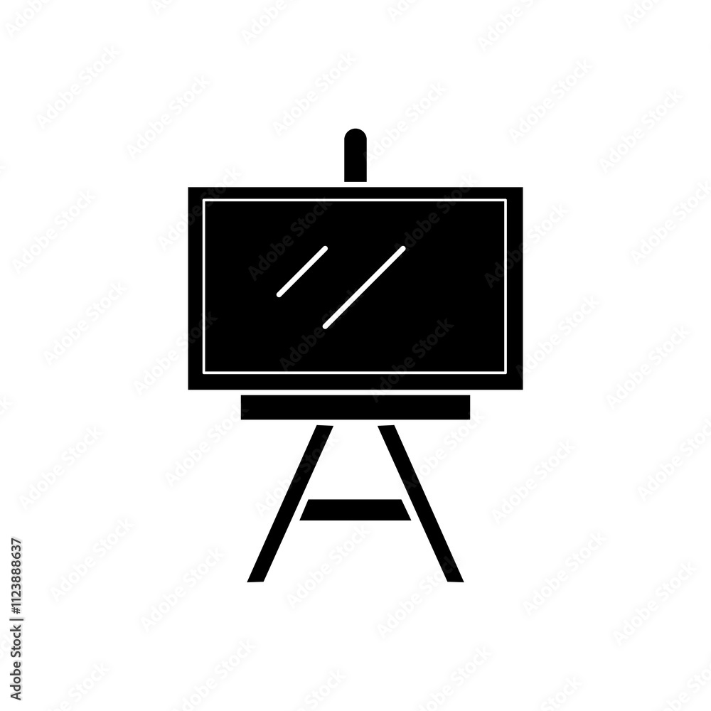 Poster easel, canvas icon. vector flat black simple trendy style illustration for web and app..eps