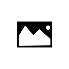 No image available icon. vector flat black simple illustration for web and app..eps