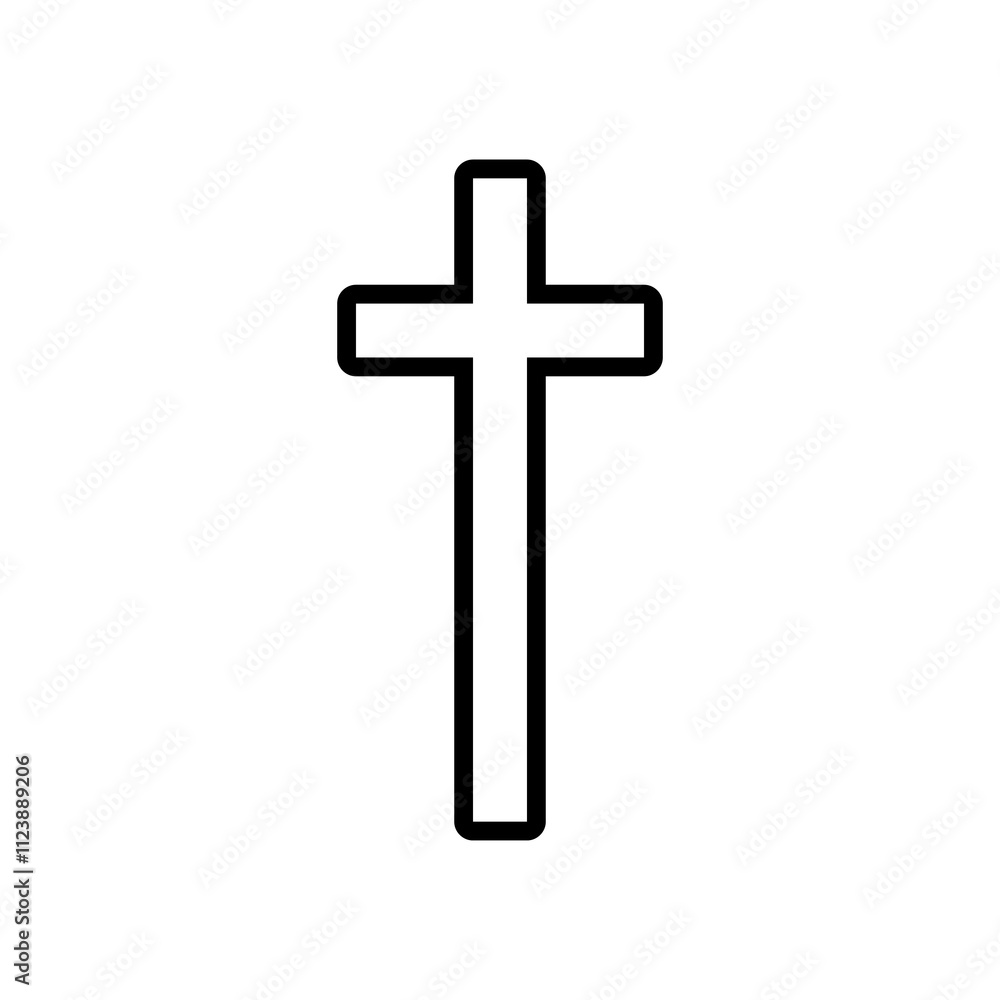 Poster religion, christian cross icon.vector flat black simple trendy style illustration for web and app..e