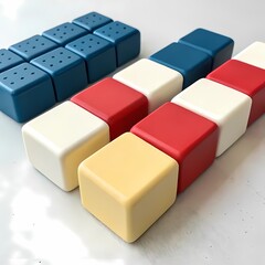 Obraz premium red and white blocks