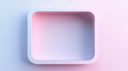 Fototapeta premium Minimalist 3D Rectangular Panel in Pastel Gray with Soft Lighting Effects