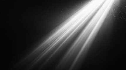 Obraz premium Powerful Beam of Light Breaking Through Dense Darkness in Dramatic Atmosphere