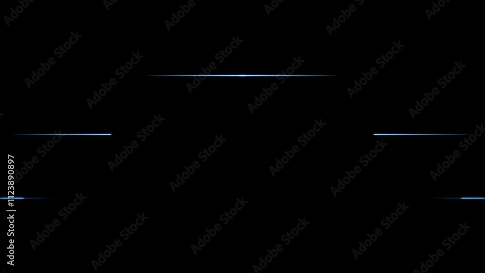 Poster glowing neon color line background animation, glowing horizontal neon lines streaming across on the 