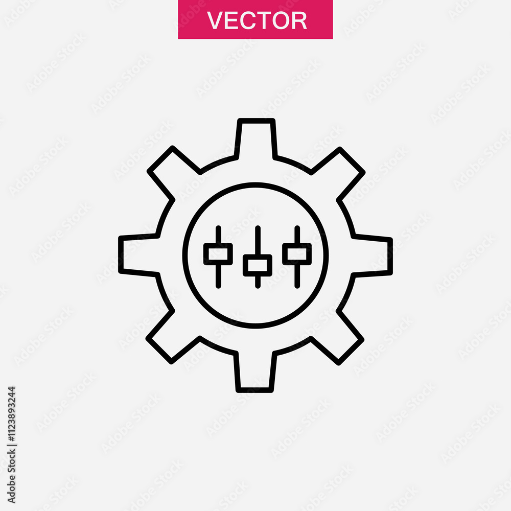 Poster customization, service, setting icon vector flat black trendy style illustration for web and app..ep