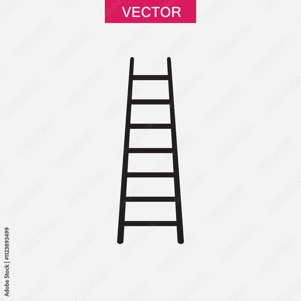 Poster ladder, stairs icon. vector flat black simple trendy style illustration for web and app..eps