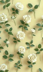 simple beautiful flower background with various colors as a wall decoration ornament ai generated