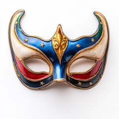 Brazilian carnival mask isolated on white background
