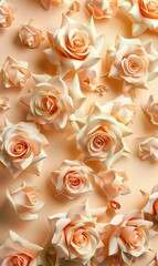 simple beautiful flower background with various colors as a wall decoration ornament ai generated