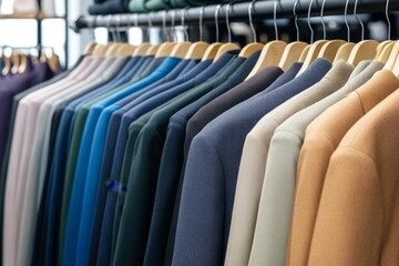 Fototapeta premium A store filled with business blazers. Generative AI
