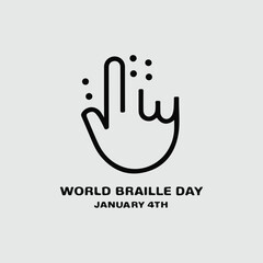 Minimalist Design for World Braille Day Accessibility