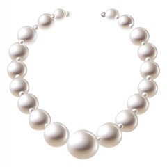 Obraz premium Elegant pearl necklace, lustrous, circular.