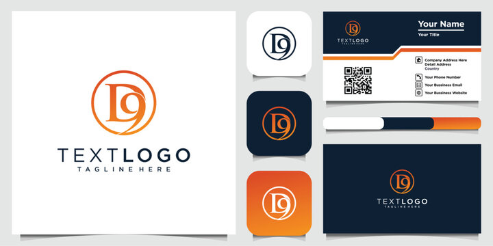 abstract initial letter D 9 logo design template . Creative Modern Letters Vector Icon Logo 
Illustration.