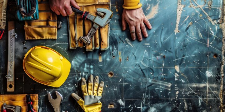 Professional Handyman Business Cards Showcase. Maintenance and repair services concept