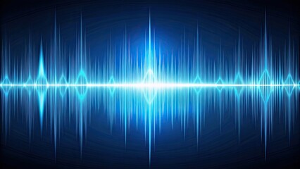Blue audio waveform background , sound waves, music, communication, technology, graphic design, digital