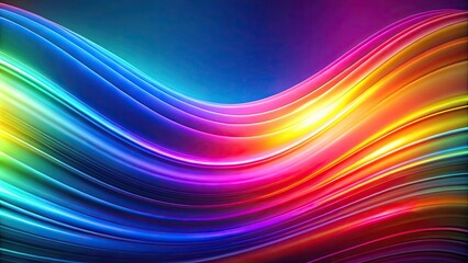 Obraz premium Vibrant abstract gradient with neon colors and smooth curves , vibrant, abstract, gradient, neon, colors, smooth