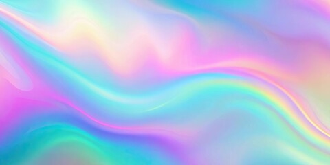 Obraz premium Holographic gradient background in pastel colors , holographic, pastel, gradient, light, soft