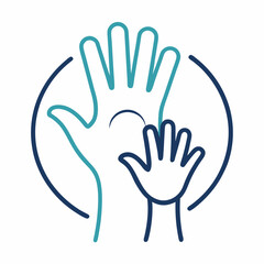 Fototapeta premium hands holding hands vector