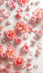 simple beautiful flower background with various colors as a wall decoration ornament ai generated