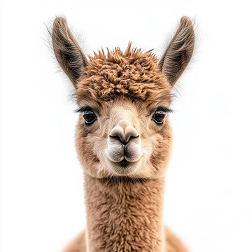 Alpaca isolated on white background