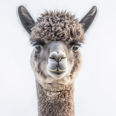 Fototapeta premium Alpaca isolated on white background