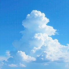 Naklejka premium Blue Sky with Cumulus Clouds 