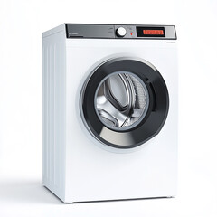 3d render washing machine isolated on white background