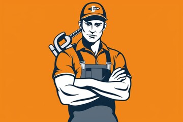 Fototapeta premium Elite Handyman Services. High-detail logo design for a professional handyman business