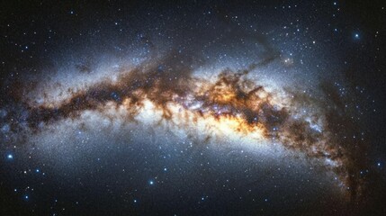 Obraz premium Cosmic dust, stars, and galactic swirls.