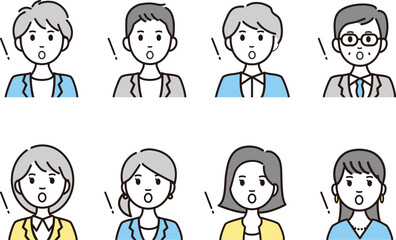 ビジネスパーソンの人物アイコン・アバターアイコンセット