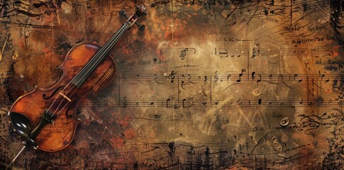 Musical Harmony. Creative professional musician business card wallpaper