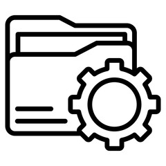 Obraz premium Folder Management Icon Element For Design