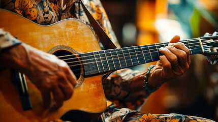 Hawaiian Slack-Key Guitar Concert in Traditional Setting