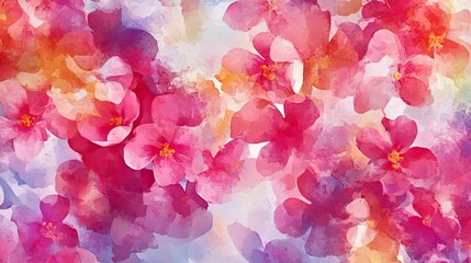Obraz premium Abstract Watercolor Painting of Pink Flowers